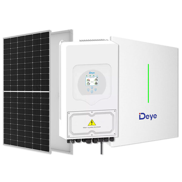 Sistem Fotovoltaic 8 KW DEYE Trifazic Hibrid cu Acumulator DEYE 5kw LFP (montaj + dosar prosumator incluse)