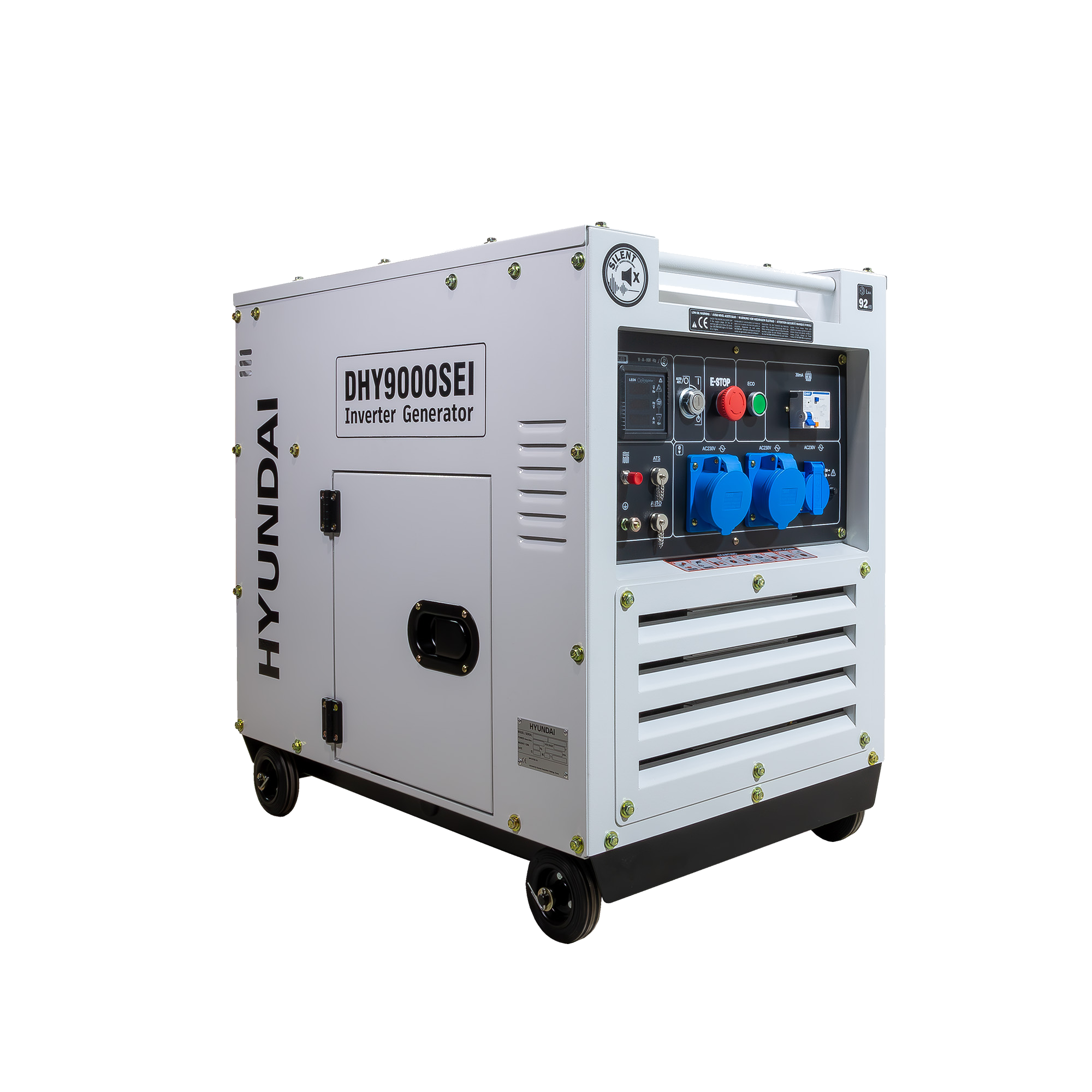 Generator de curent inverter monofazat cu motor diesel Hyundai DHY-9000SEi