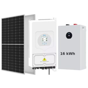 Sistem Fotovoltaic 5 kW DEYE Monofazic cu Acumulator 16 kW LFP – montaj echipe proprii + dosar prosumator incluse