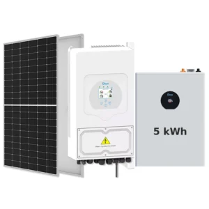 Sistem Fotovoltaic 5 kW DEYE Monofazic cu Acumulator 5 kW LFP – montaj echipe proprii + dosar prosumator incluse
