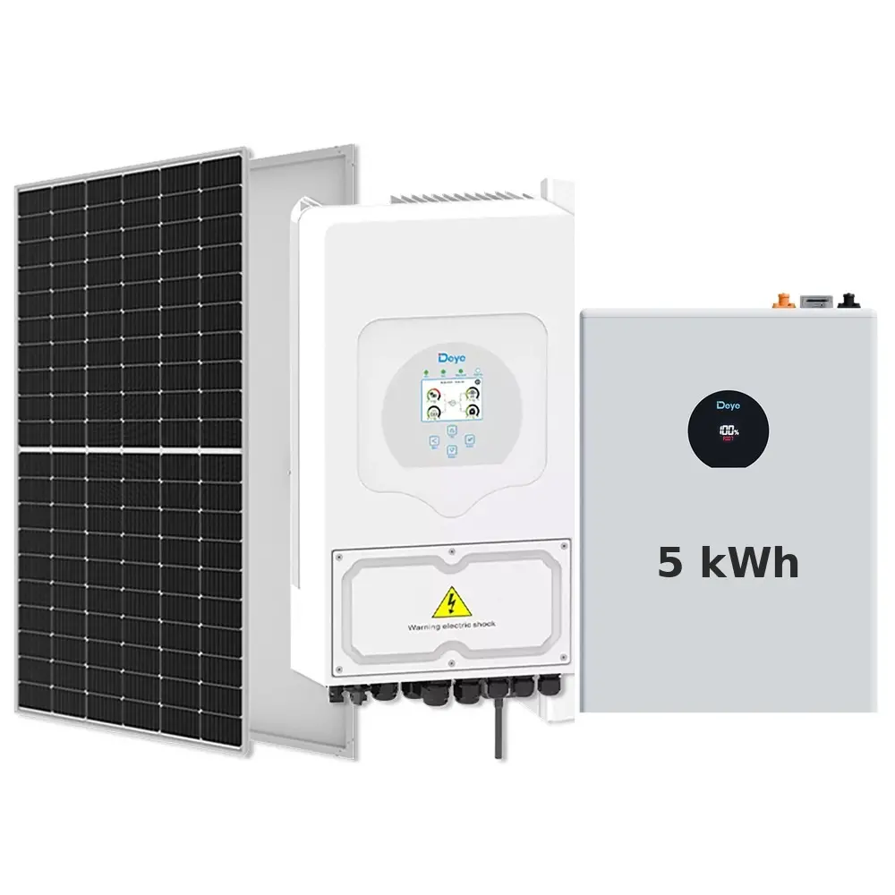 Sistem Fotovoltaic Deye 5 kW Monofazic cu Acumulator 5 kWh – Ofertă All-in-One
