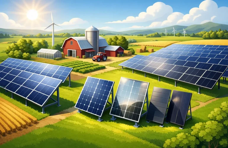 Ce panouri fotovoltaice alegi pentru fermă