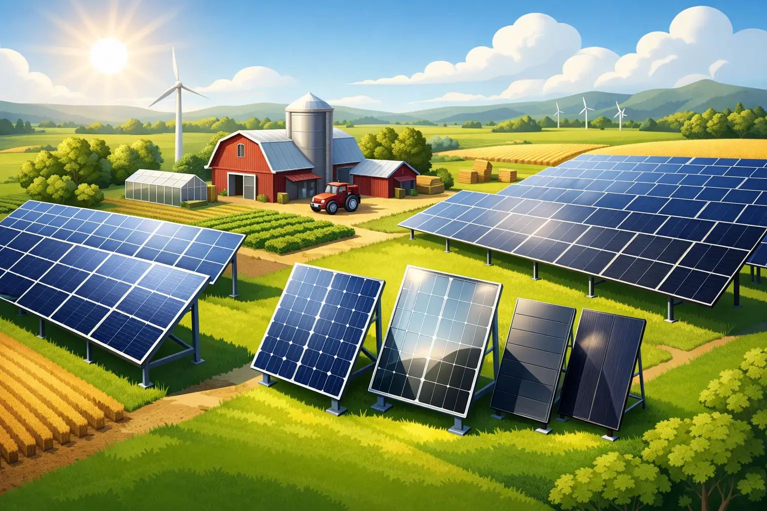 Ce panouri fotovoltaice alegi pentru fermă