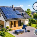 Durata montajului fotovoltaic la o casă